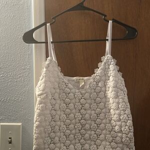 Derek Heart Cream Floral Textured Top